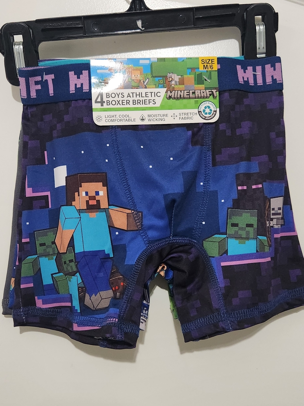 Boys' Athletic Boxer Briefs - Minecraft